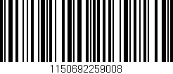 Código de barras (EAN, GTIN, SKU, ISBN): '1150692259008'
