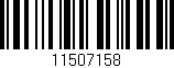 Código de barras (EAN, GTIN, SKU, ISBN): '11507158'