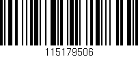 Código de barras (EAN, GTIN, SKU, ISBN): '115179506'