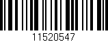 Código de barras (EAN, GTIN, SKU, ISBN): '11520547'