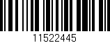 Código de barras (EAN, GTIN, SKU, ISBN): '11522445'
