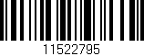 Código de barras (EAN, GTIN, SKU, ISBN): '11522795'