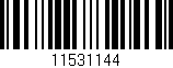 Código de barras (EAN, GTIN, SKU, ISBN): '11531144'