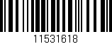 Código de barras (EAN, GTIN, SKU, ISBN): '11531618'