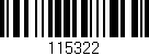 Código de barras (EAN, GTIN, SKU, ISBN): '115322'