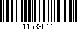 Código de barras (EAN, GTIN, SKU, ISBN): '11533611'