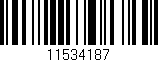Código de barras (EAN, GTIN, SKU, ISBN): '11534187'