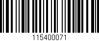 Código de barras (EAN, GTIN, SKU, ISBN): '115400071'