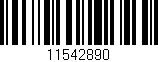 Código de barras (EAN, GTIN, SKU, ISBN): '11542890'