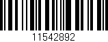 Código de barras (EAN, GTIN, SKU, ISBN): '11542892'