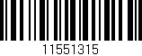 Código de barras (EAN, GTIN, SKU, ISBN): '11551315'