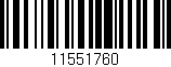 Código de barras (EAN, GTIN, SKU, ISBN): '11551760'