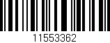 Código de barras (EAN, GTIN, SKU, ISBN): '11553362'