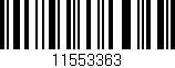 Código de barras (EAN, GTIN, SKU, ISBN): '11553363'