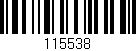 Código de barras (EAN, GTIN, SKU, ISBN): '115538'