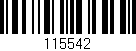 Código de barras (EAN, GTIN, SKU, ISBN): '115542'
