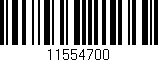 Código de barras (EAN, GTIN, SKU, ISBN): '11554700'
