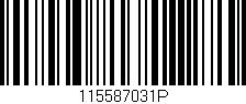 Código de barras (EAN, GTIN, SKU, ISBN): '115587031P'