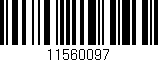 Código de barras (EAN, GTIN, SKU, ISBN): '11560097'