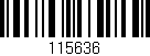 Código de barras (EAN, GTIN, SKU, ISBN): '115636'