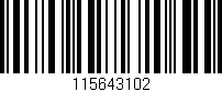 Código de barras (EAN, GTIN, SKU, ISBN): '115643102'