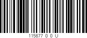 Código de barras (EAN, GTIN, SKU, ISBN): '115677_0_0_U'
