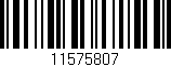Código de barras (EAN, GTIN, SKU, ISBN): '11575807'
