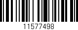 Código de barras (EAN, GTIN, SKU, ISBN): '11577498'