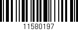 Código de barras (EAN, GTIN, SKU, ISBN): '11580197'