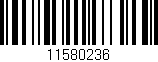Código de barras (EAN, GTIN, SKU, ISBN): '11580236'