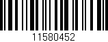 Código de barras (EAN, GTIN, SKU, ISBN): '11580452'