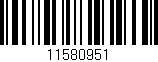 Código de barras (EAN, GTIN, SKU, ISBN): '11580951'