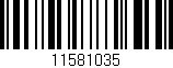 Código de barras (EAN, GTIN, SKU, ISBN): '11581035'