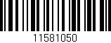 Código de barras (EAN, GTIN, SKU, ISBN): '11581050'