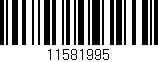 Código de barras (EAN, GTIN, SKU, ISBN): '11581995'