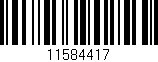 Código de barras (EAN, GTIN, SKU, ISBN): '11584417'