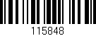 Código de barras (EAN, GTIN, SKU, ISBN): '115848'