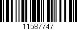 Código de barras (EAN, GTIN, SKU, ISBN): '11587747'