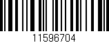 Código de barras (EAN, GTIN, SKU, ISBN): '11596704'