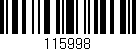 Código de barras (EAN, GTIN, SKU, ISBN): '115998'