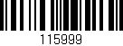 Código de barras (EAN, GTIN, SKU, ISBN): '115999'