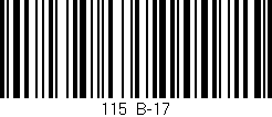 Código de barras (EAN, GTIN, SKU, ISBN): '115/B-17'