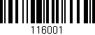 Código de barras (EAN, GTIN, SKU, ISBN): '116001'
