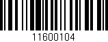 Código de barras (EAN, GTIN, SKU, ISBN): '11600104'
