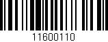 Código de barras (EAN, GTIN, SKU, ISBN): '11600110'