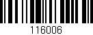 Código de barras (EAN, GTIN, SKU, ISBN): '116006'
