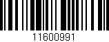 Código de barras (EAN, GTIN, SKU, ISBN): '11600991'