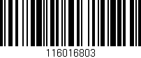 Código de barras (EAN, GTIN, SKU, ISBN): '116016803'