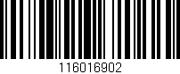 Código de barras (EAN, GTIN, SKU, ISBN): '116016902'