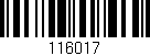 Código de barras (EAN, GTIN, SKU, ISBN): '116017'